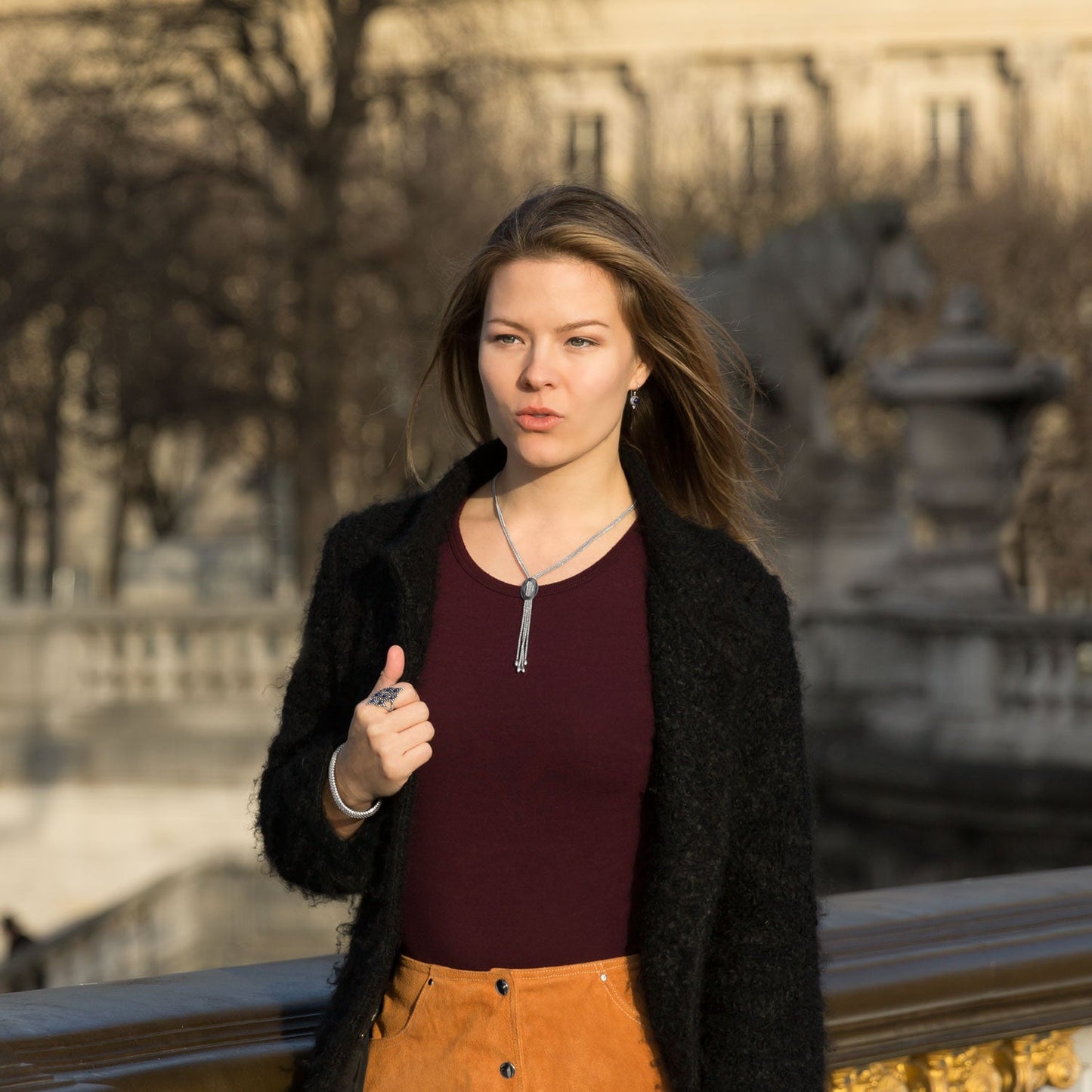 Lapis Lazuli Boho Drop Silver Earrings
