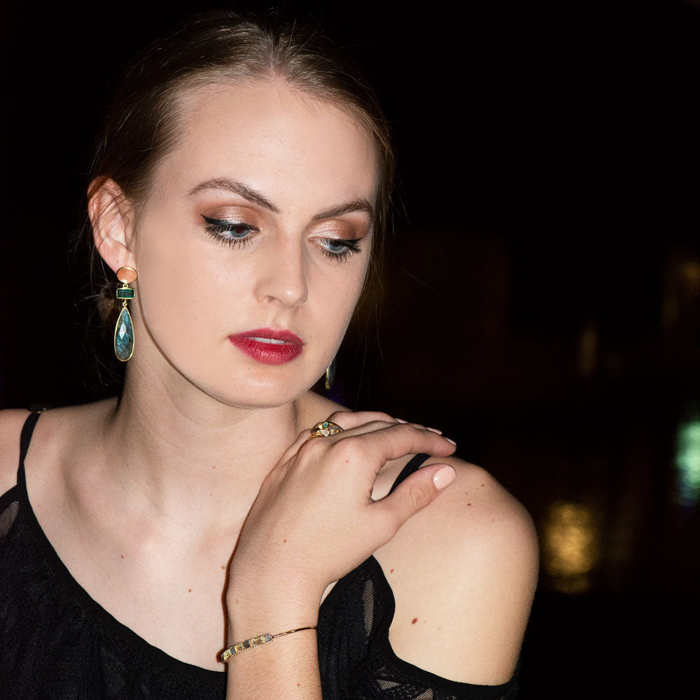 Multi Stone Ring in Vermeil Gold