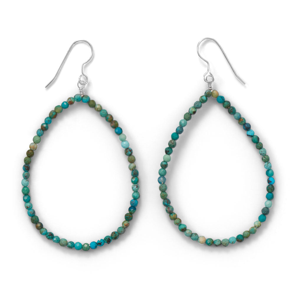 Turquoise Statement Silver Earrings