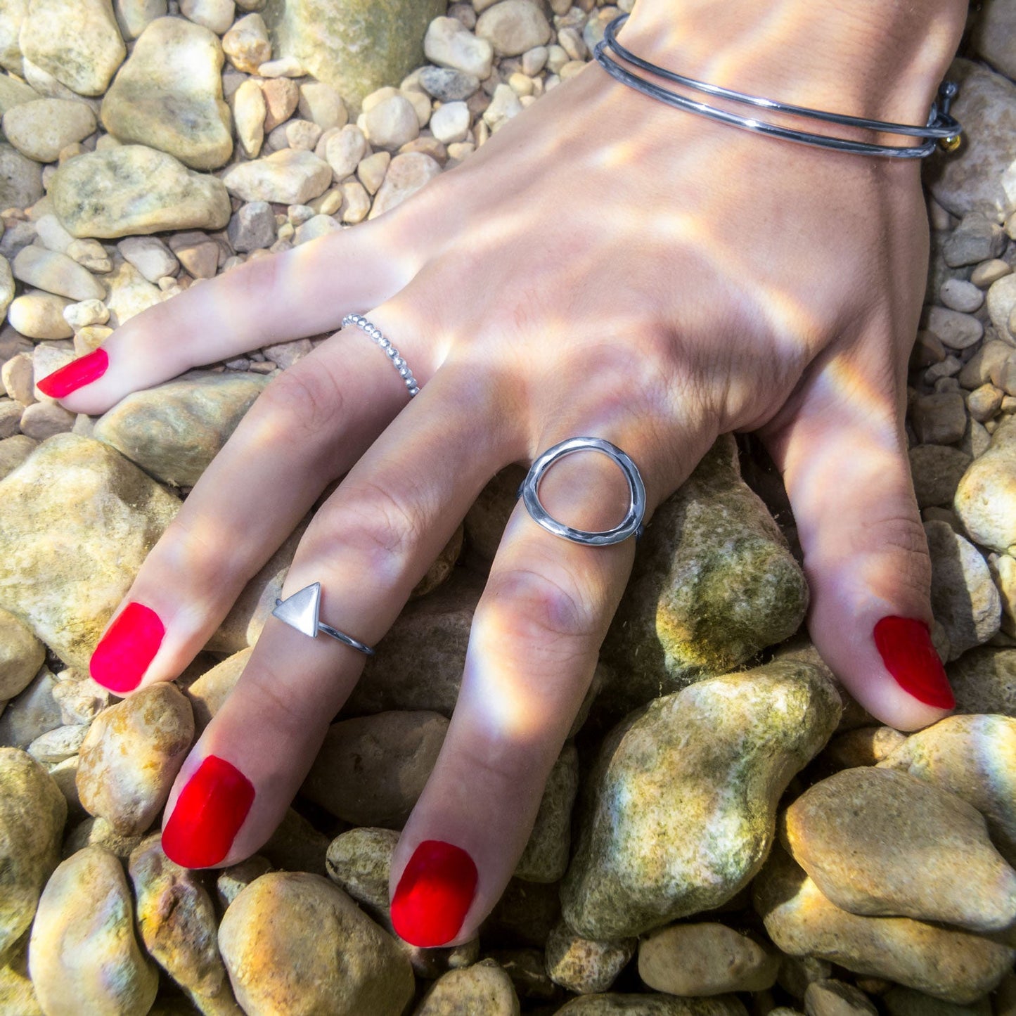 Open Circle Silver Ring