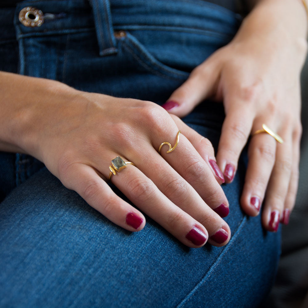 Wave Ring in Vermeil Gold - Summer Feeling