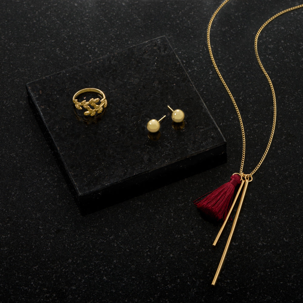 Ball Stud Earrings In Vermeil Gold