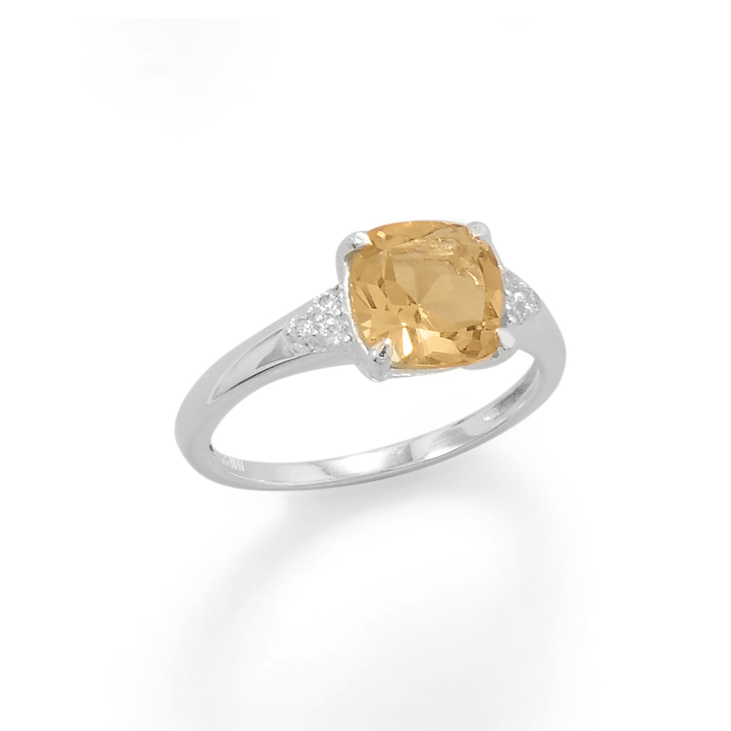 Citrine Gemstone Silver Ring