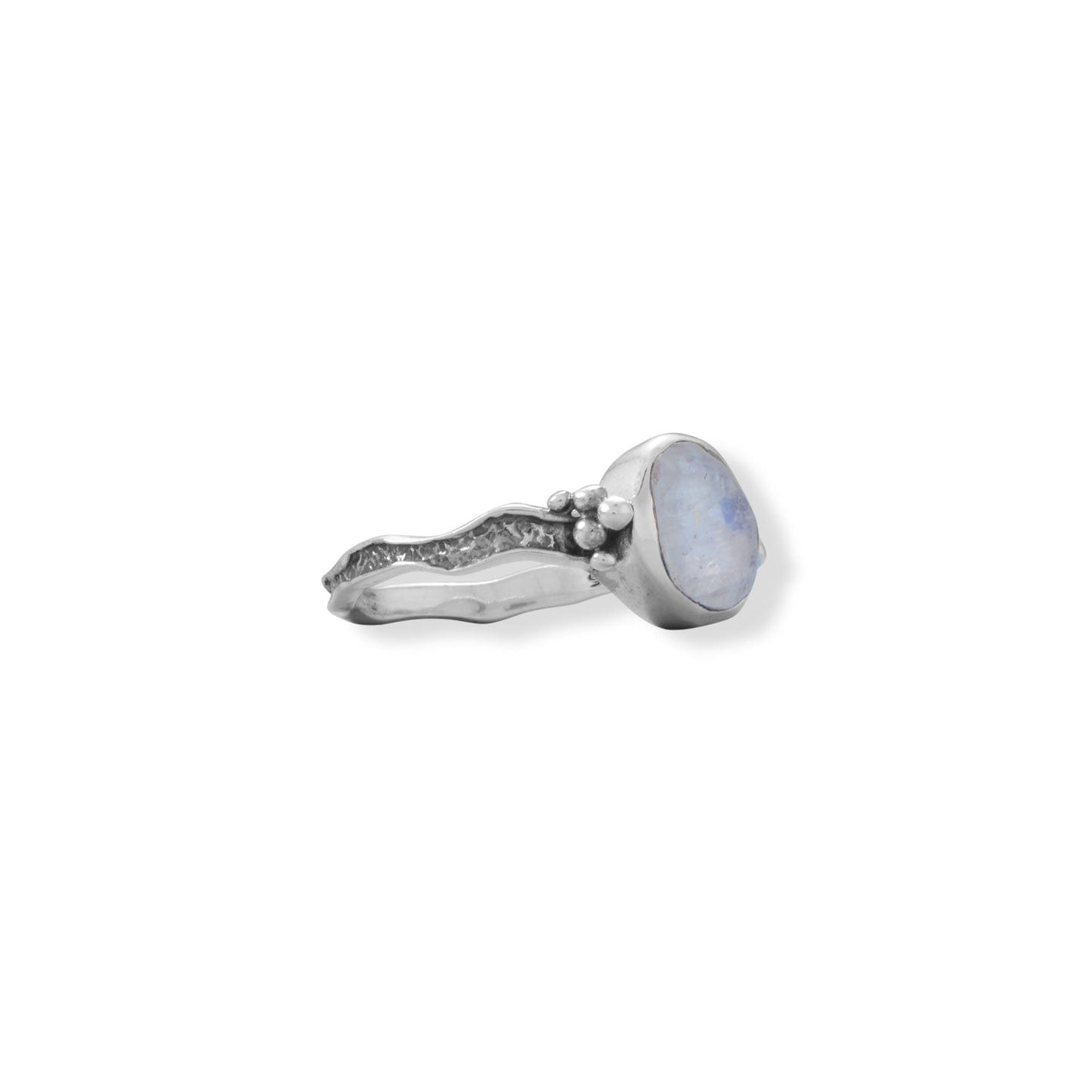 Bali Moonstone Silver Band Ring