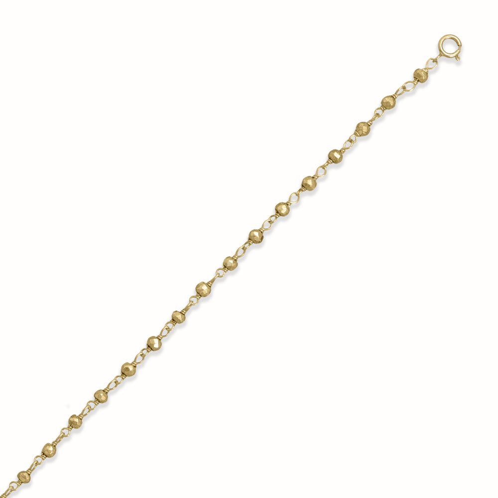 Golden Goddess! Pyrite Bead Anklet
