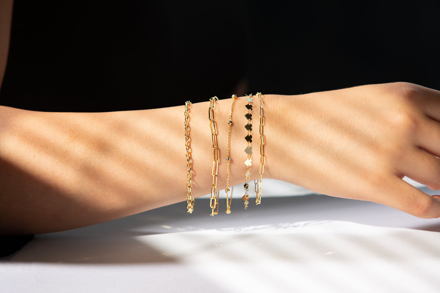 Gold Heart Bracelet In 14K Gold