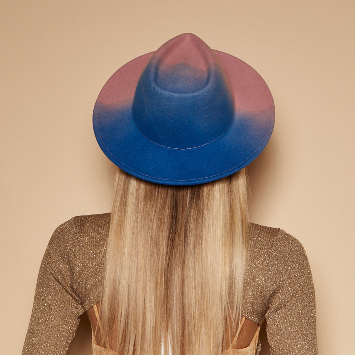 BLAINE Rose Blue OMBRE Hat