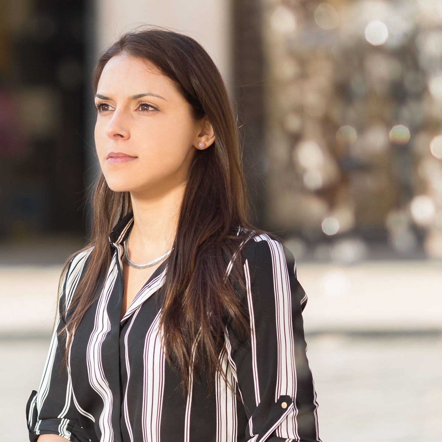 Rose Quartz Stud Silver Earrings