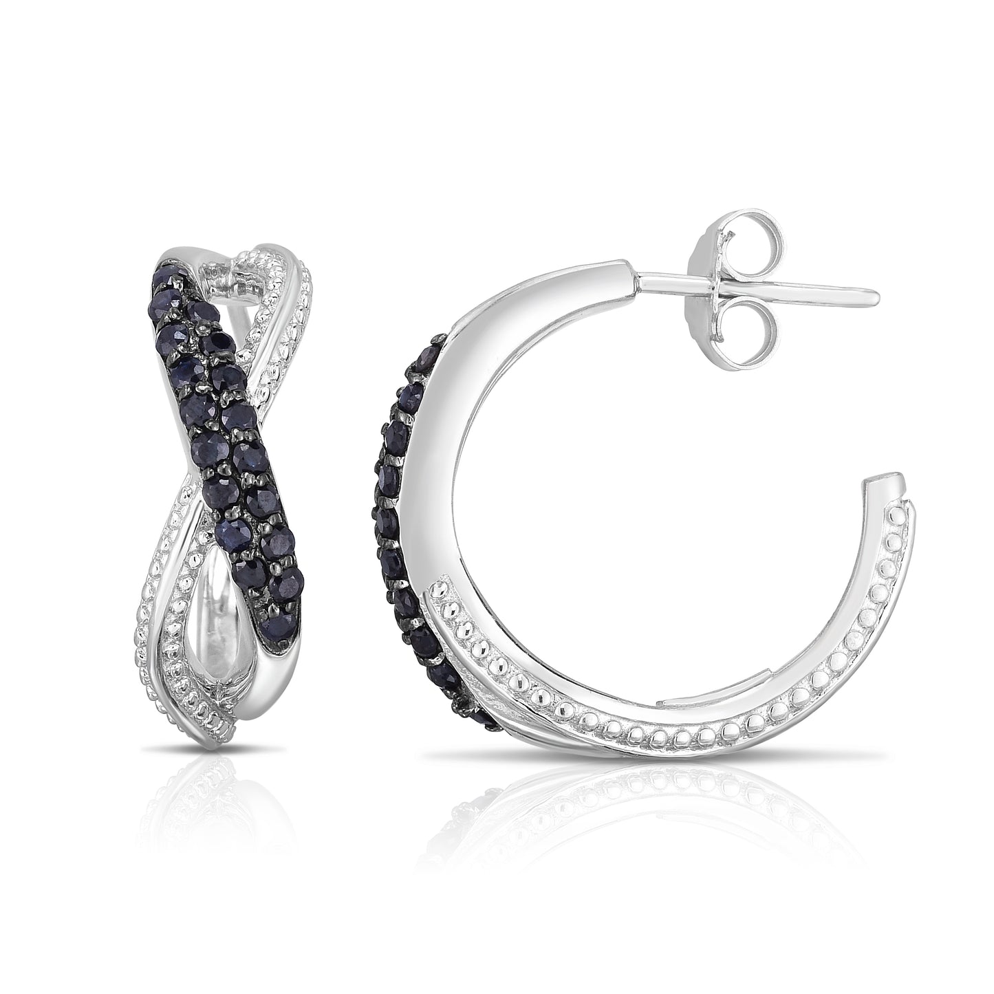 Diamond Hoops Crossover Earring