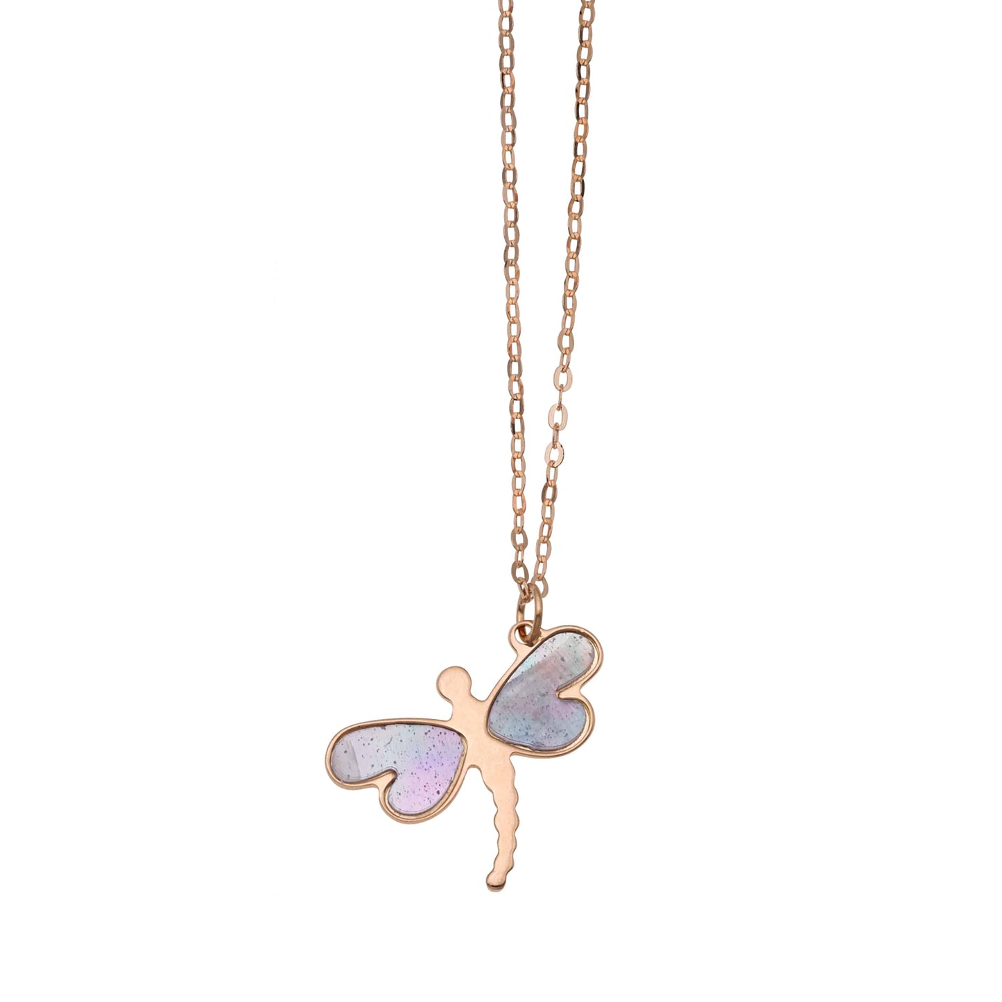 Pearl Dragonfly 14K Gold Necklace