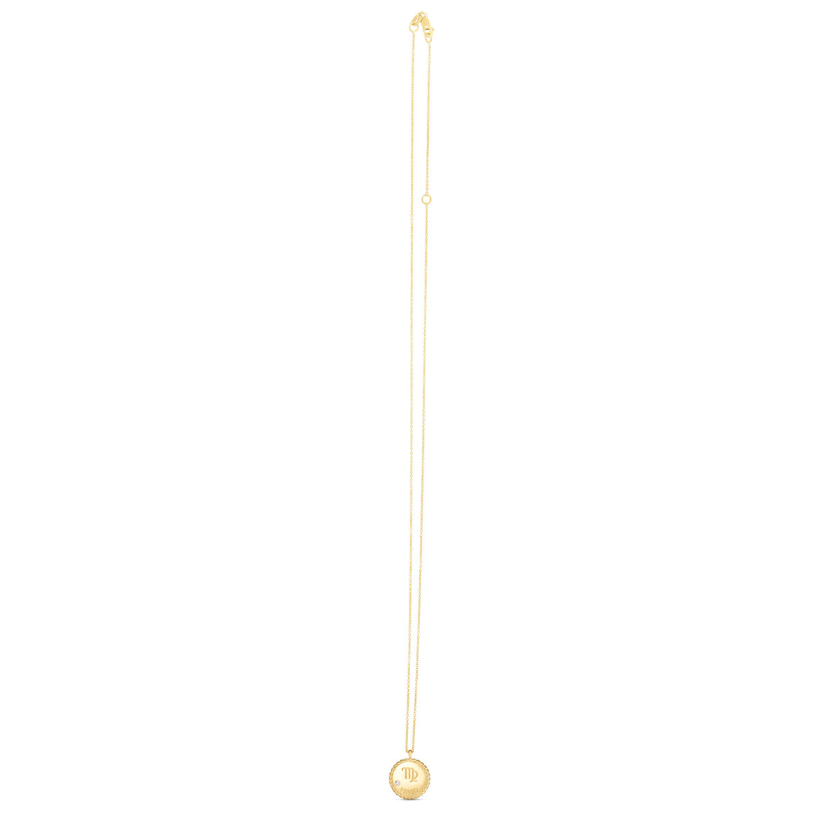 Virgo Zodiac Diamond 14k Gold Necklace