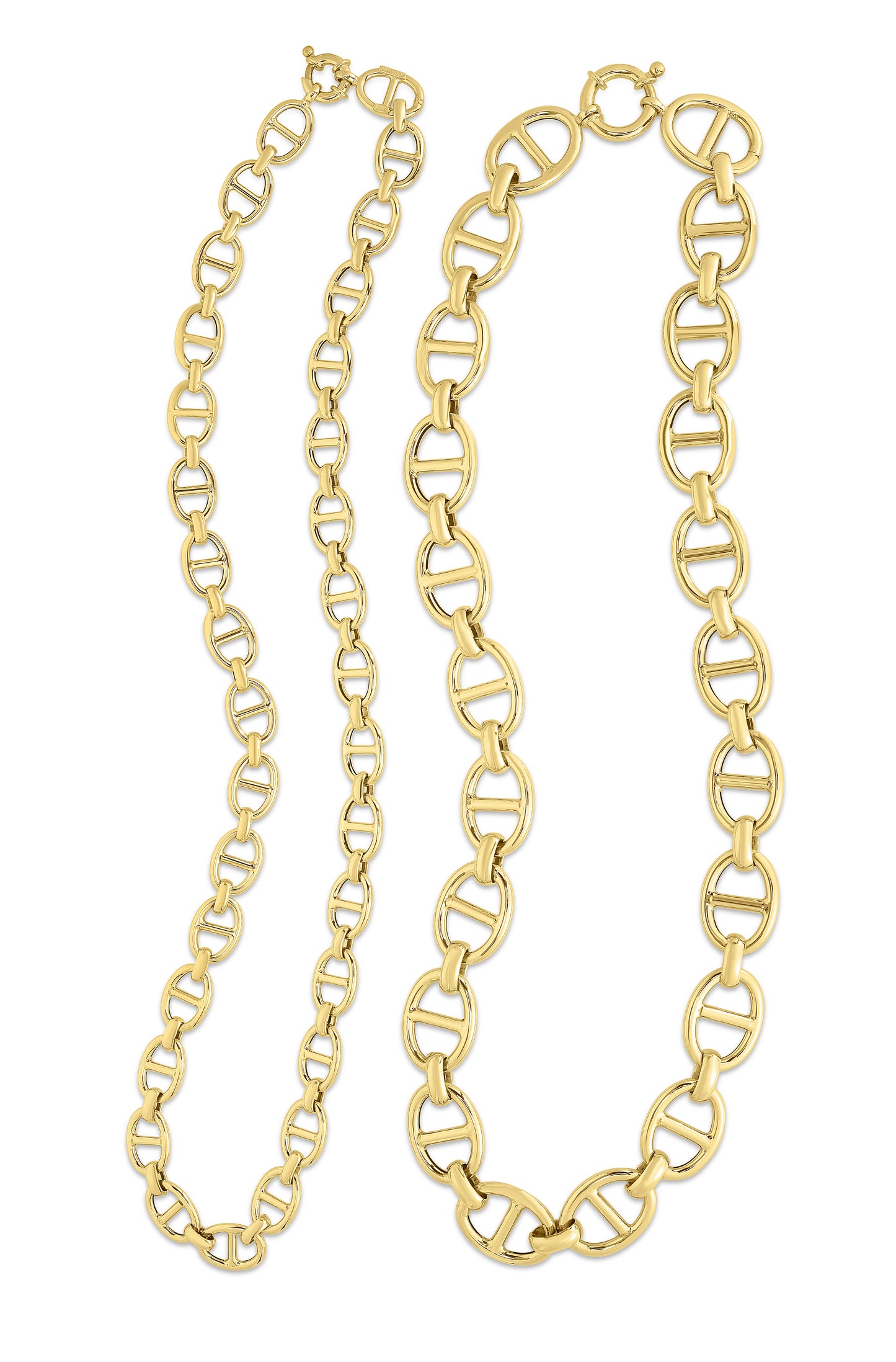 Statement Mariner Chain Necklace in 14 Karat Gold