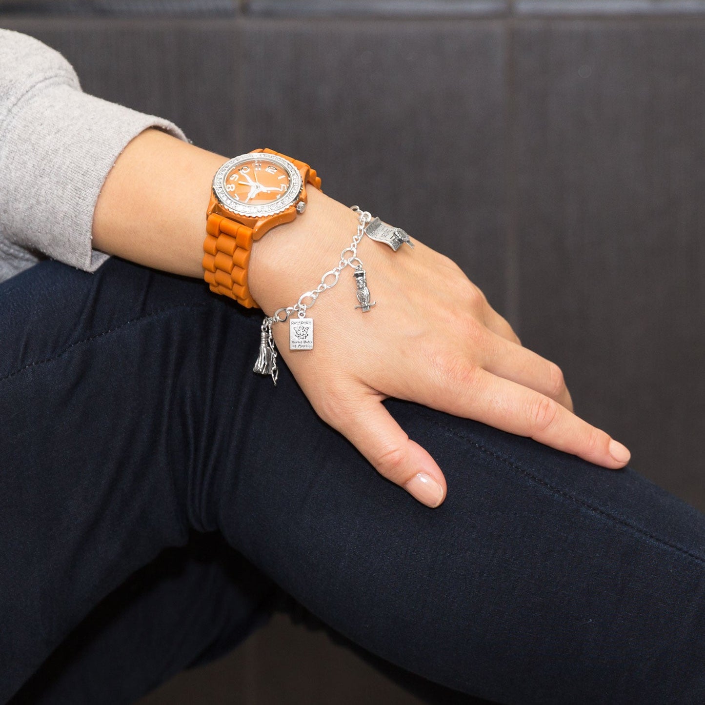 Chain Charm Silver Bracelet