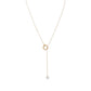 14 Karat Gold Lariat Necklace with Cultured Freshwater Pearl End