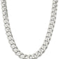 Unisex Curb Chain Silver Necklace