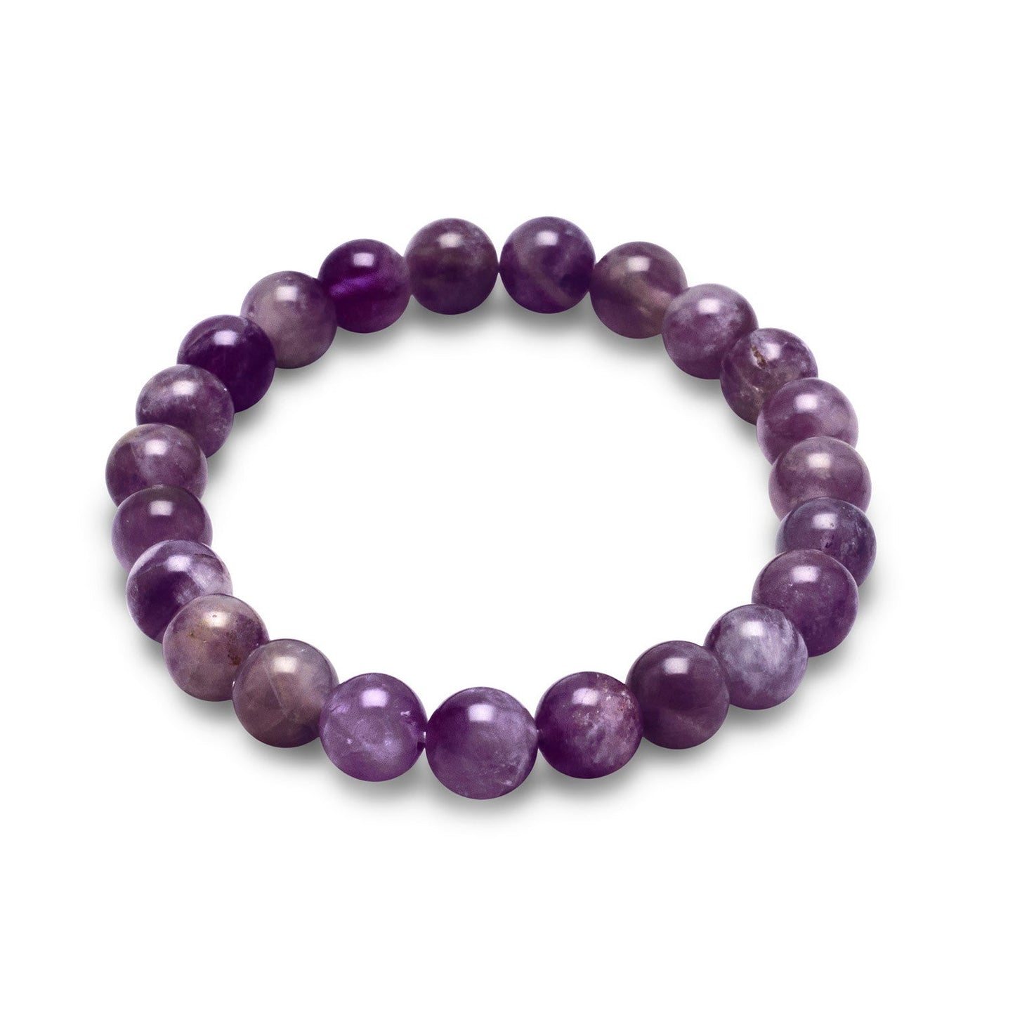 Amethyst Bead Stretch Bracelet