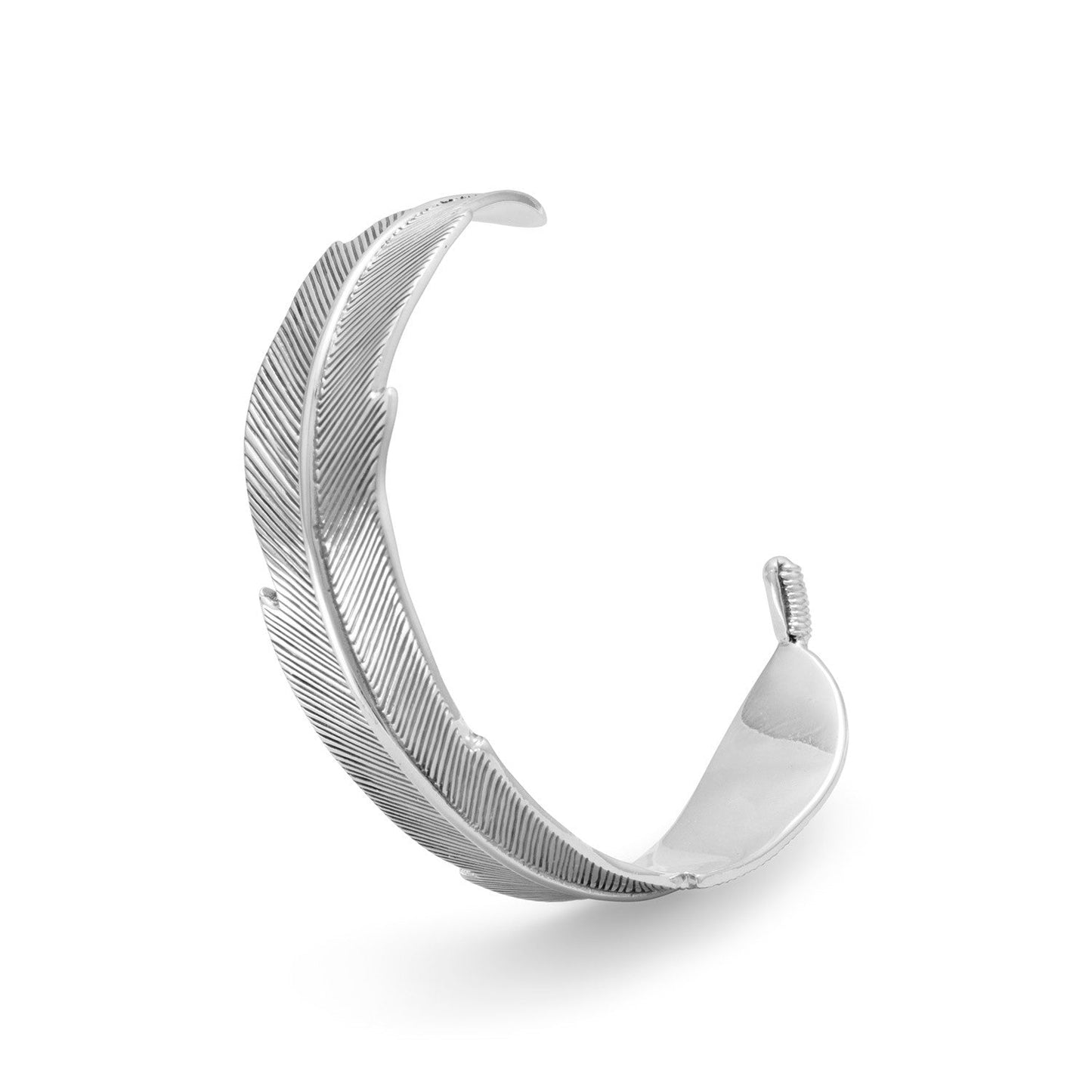 Feather Talisman Cuff Silver Bracelet