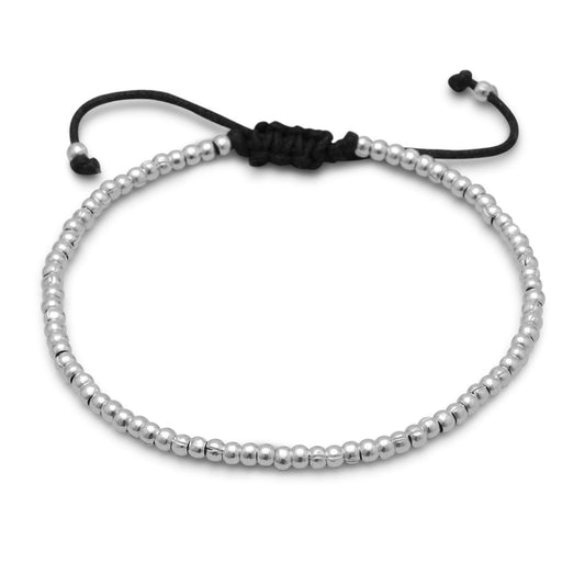 Adjustable Textured Bead Bracelet