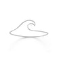 Silver Wave Bangle Bracelet