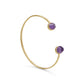 Amethyst Open Bracelet Cuff in Vermeil Gold