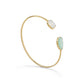 Green Chalcedony and Moonstone Cuff Bracelet