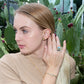 Labradorite and Prasiolite Cuff Bracelet in Vermeil Gold