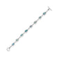 Roman Glass Toggle Silver Bracelet