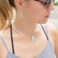 Silver Round Omega Chain Necklace