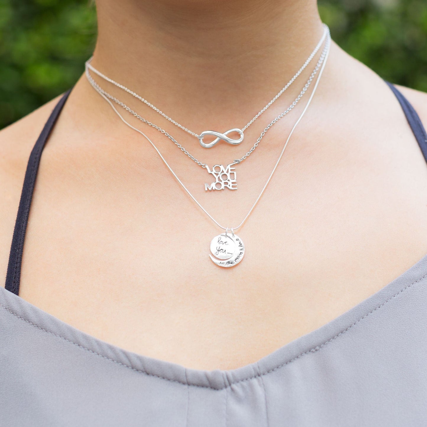 Infinity Charm Silver Necklace