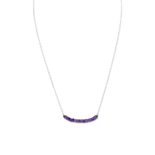 Amethyst Bead Necklace - February Birthstone