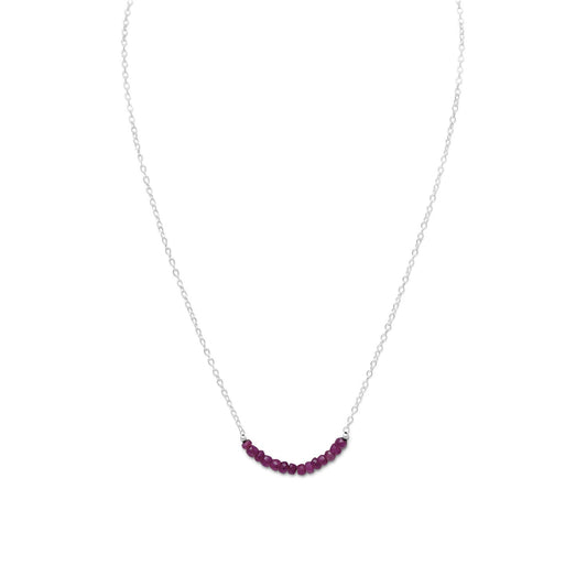 Faceted Corundum Bead Necklace - July Birthstone