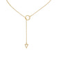24" 14 Karat Gold Plated Multishape Lariat Necklace