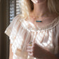 Circle and Triangle Lariat Vermeil Gold Necklace