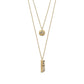 14 Karat Gold Plated Double Strand Polki Diamond Necklace
