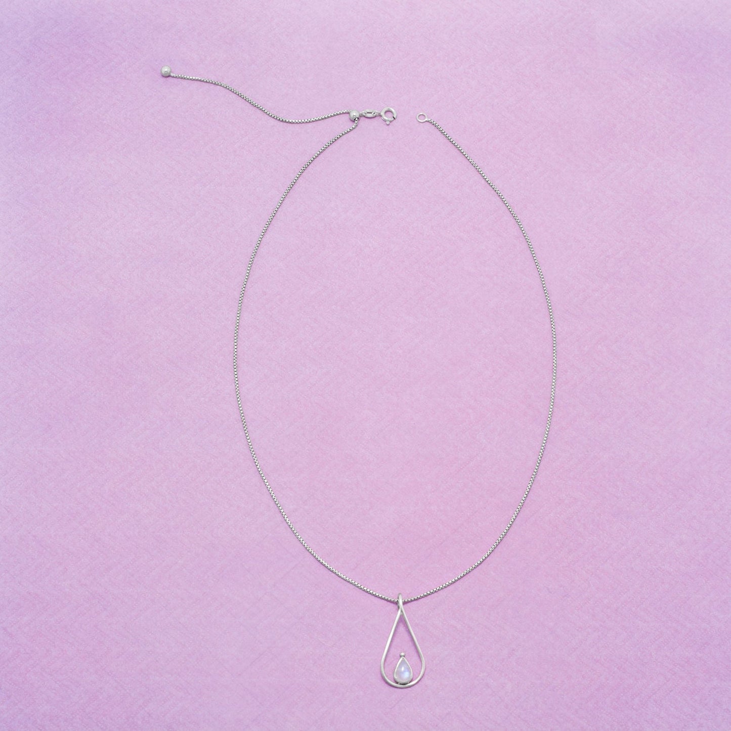 Adjustable Box Chain Silver Necklace