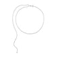 Rhodium Plated Adjustable Box Chain and Ball Necklace