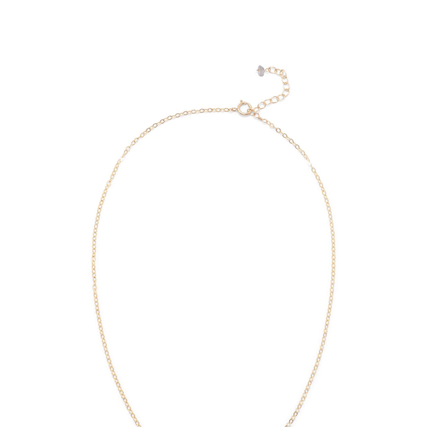 Gold Filled Labradorite Crystal Ellipse Necklace