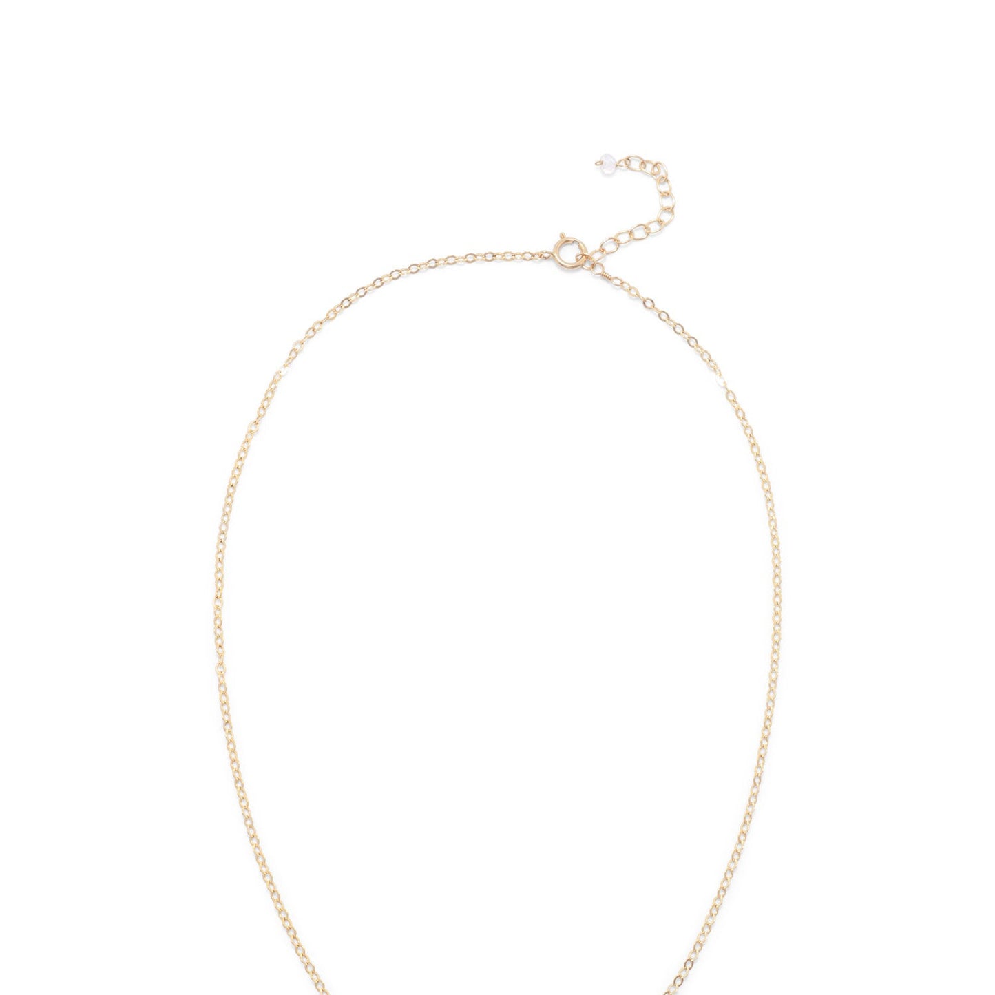 Gold Filled  Moonstone Ellipse Necklace