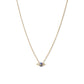 14 Karat Gold Plated Mini CZ Planet Necklace