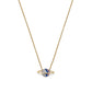 Saturn Planet CZ Necklace In Vermeil Gold