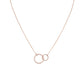 16" + 2" 14 Karat Rose Gold Plated Circle Link Necklace