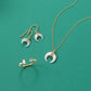 Pearl Crescent  CZ Earrings