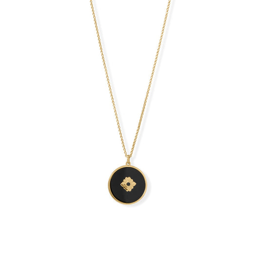 Reversible Mother of Pearl and Black Onyx Necklace