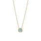 16" + 2" 14 Karat Gold Plated Pear Chalcedony Necklace