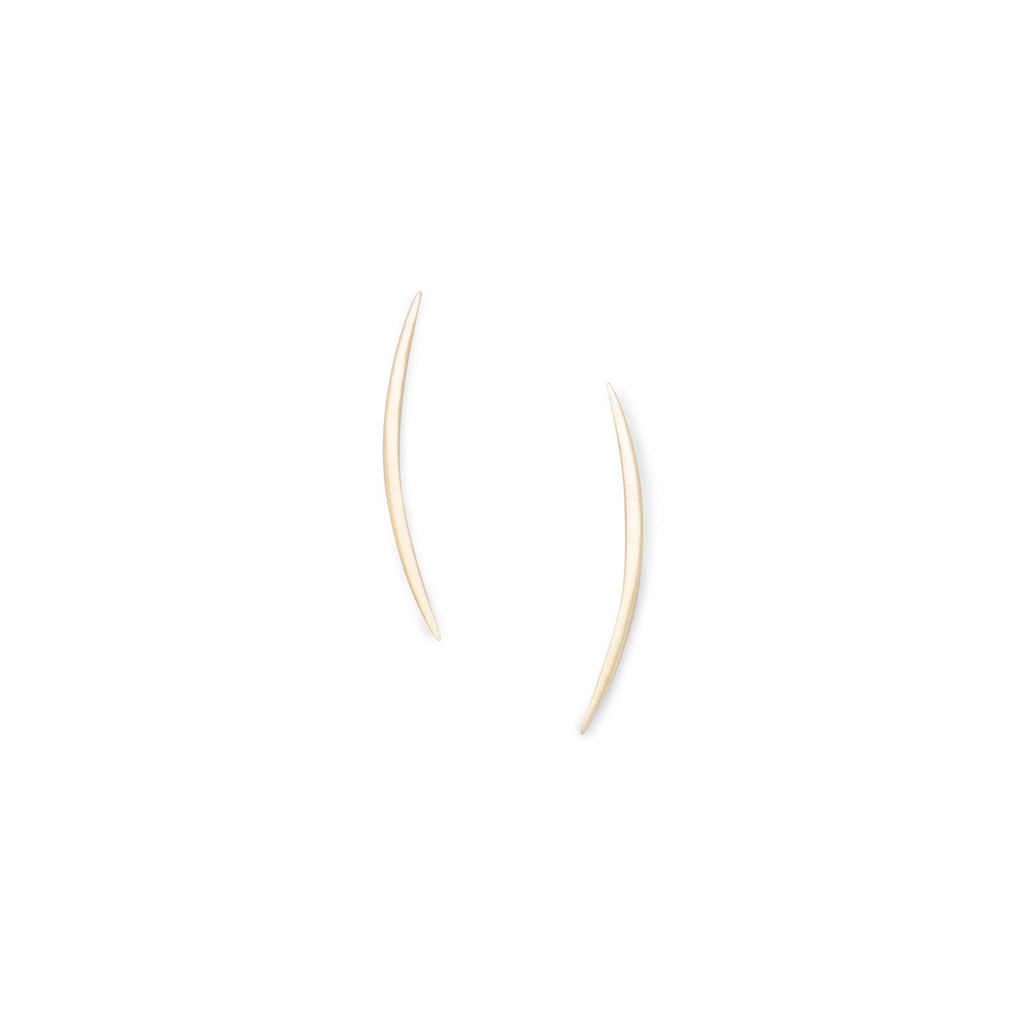 14K Gold Plated Crescent Post Earrings