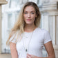 Diamond Chip Bar Necklace in Vermeil Gold