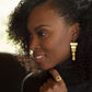 Textured Cascading Vermeil Gold Earrings