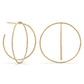 14 Karat Gold Plated 3/4 Criss-Cross Hoops