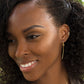 Mini CZ Bar Stud Earrings In Vermeil Gold
