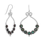 Polished Paua Shell Outline and Bead Design French Wire Earrings